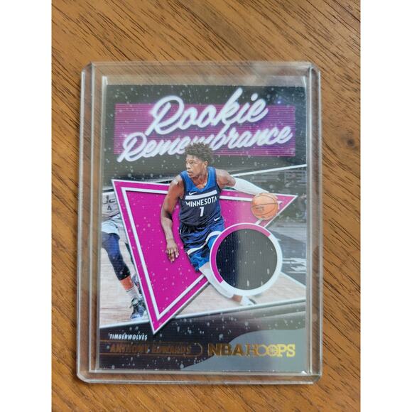 Anthony Edwards 2020-21 Panini Hoops #RR-AED Rookie Remembrance - Winter/Gold - Picture 1 of 5
